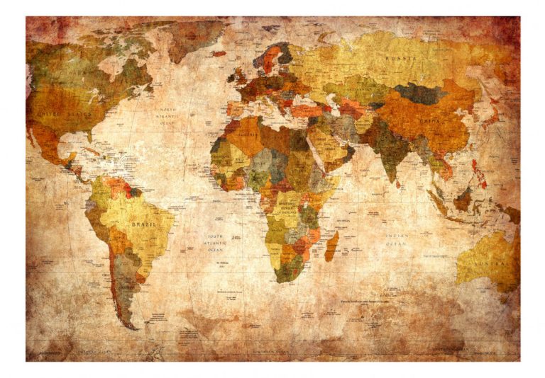 Tapeta Stará mapa světa Tapeta Stará mapa světa