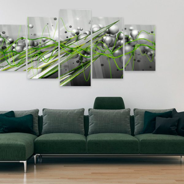 Obraz na akrylátovém skle – Green Rhythm [Glass] Obraz na akrylátovém skle – Green Rhythm [Glass]