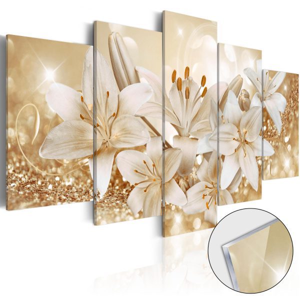 Obraz na akrylátovém skle – Golden Bouquet [Glass] Obraz na akrylátovém skle – Golden Bouquet [Glass]