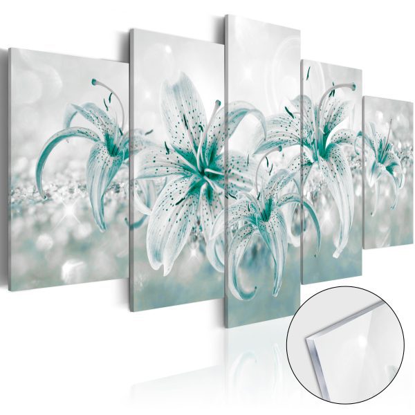 Obraz na akrylátovém skle – Sapphire Lilies [Glass] Obraz na akrylátovém skle – Sapphire Lilies [Glass]