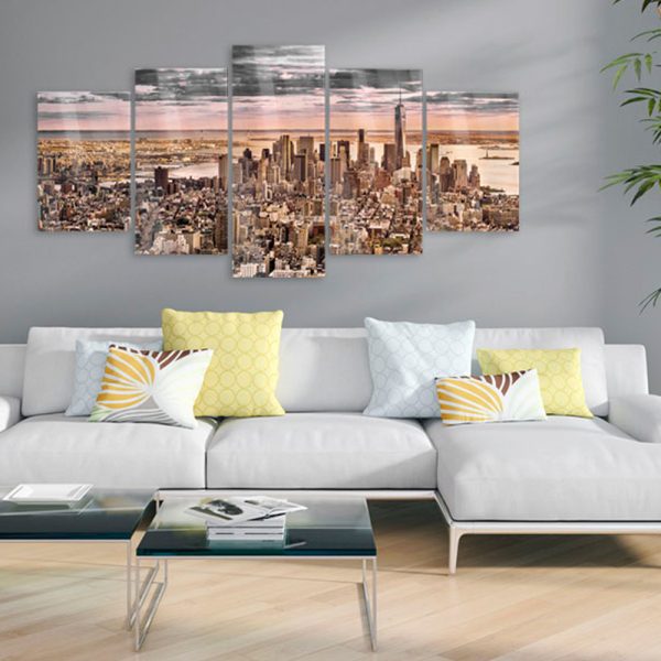 Obraz na akrylátovém skle – New York City: Morning Sky [Glass] Obraz na akrylátovém skle – New York City: Morning Sky [Glass]