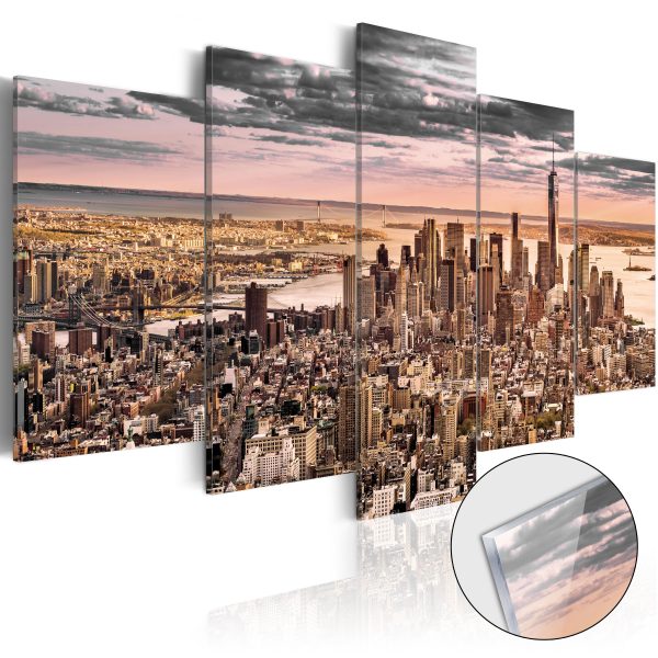 Obraz na akrylátovém skle – New York City: Morning Sky [Glass] Obraz na akrylátovém skle – New York City: Morning Sky [Glass]