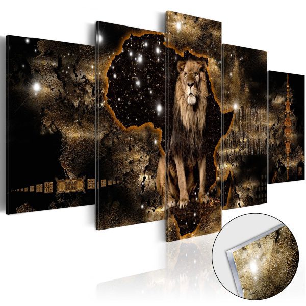 Obraz na akrylátovém skle – Golden Lion [Glass] Obraz na akrylátovém skle – Golden Lion [Glass]