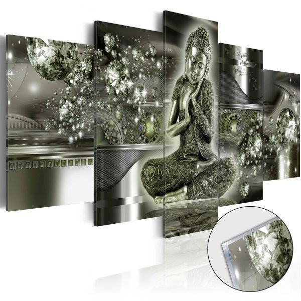 Obraz na akrylátovém skle – Emerald Buddha [Glass] Obraz na akrylátovém skle – Emerald Buddha [Glass]