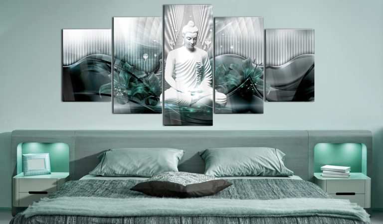 Obraz na akrylátovém skle – Azure Meditation [Glass] Obraz na akrylátovém skle – Azure Meditation [Glass]