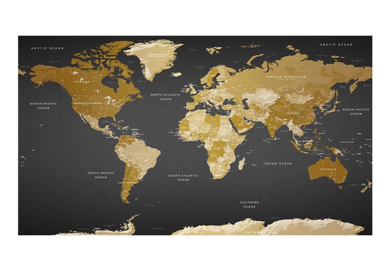 Samolepící fototapeta – World Map: Modern Geography II Samolepící fototapeta – World Map: Modern Geography II