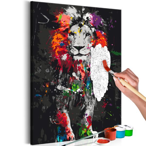 Malování podle čísel – Colourful Animals: Lion Malování podle čísel – Colourful Animals: Lion