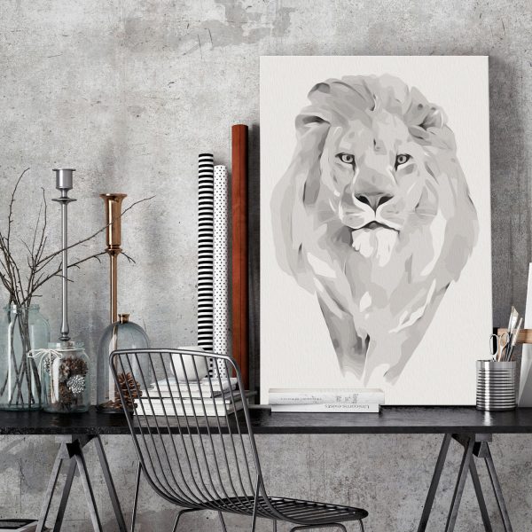 Malování podle čísel – White Lion Malování podle čísel – White Lion