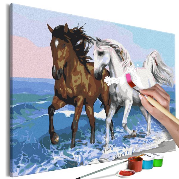 Malování podle čísel – Horses at the Seaside Malování podle čísel – Horses at the Seaside