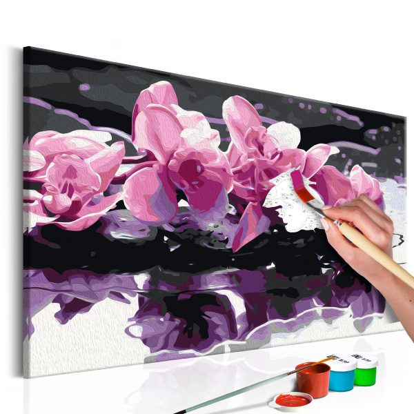 Malování podle čísel – Purple Orchid (Black Background & Reflection In The Water) Malování podle čísel – Purple Orchid (Black Background & Reflection In The Water)
