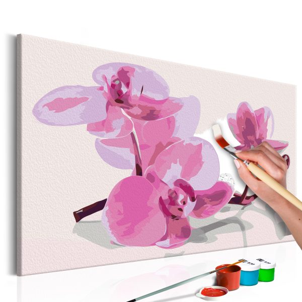 Malování podle čísel – Orchid (white & grey) Malování podle čísel – Orchid (white & grey)