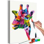 Malování podle čísel – Colourful Giraffe Malování podle čísel – Colourful Giraffe