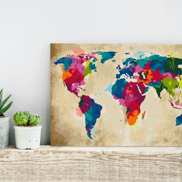 Malování podle čísel – World Map (Colourful) Malování podle čísel – World Map (Colourful)