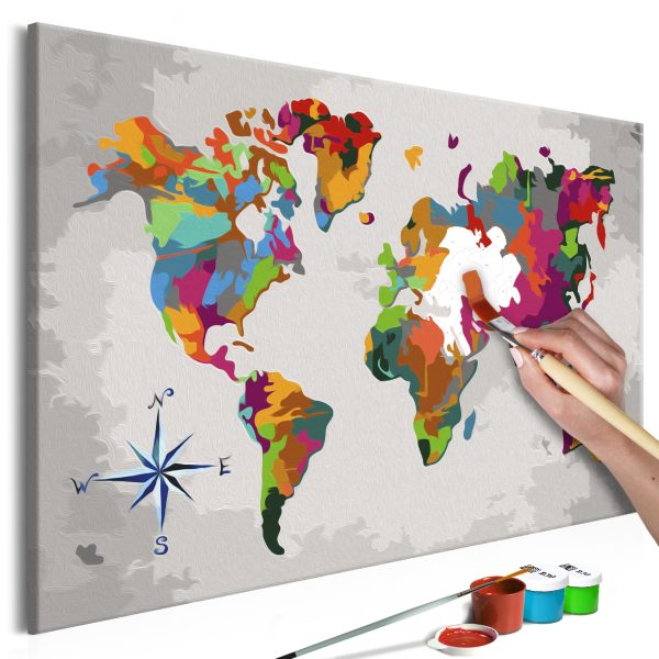 Malování podle čísel – World Map (Earth Colours) Malování podle čísel – World Map (Earth Colours)
