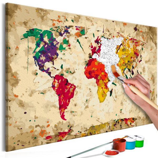 Malování podle čísel – World Map (Colourful) Malování podle čísel – World Map (Colourful)