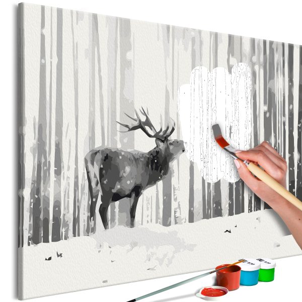 Malování podle čísel – Deer and Flowers Malování podle čísel – Deer and Flowers