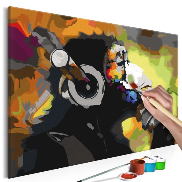Malování podle čísel – Monkey In Headphones (Multi Colour) Malování podle čísel – Monkey In Headphones (Multi Colour)