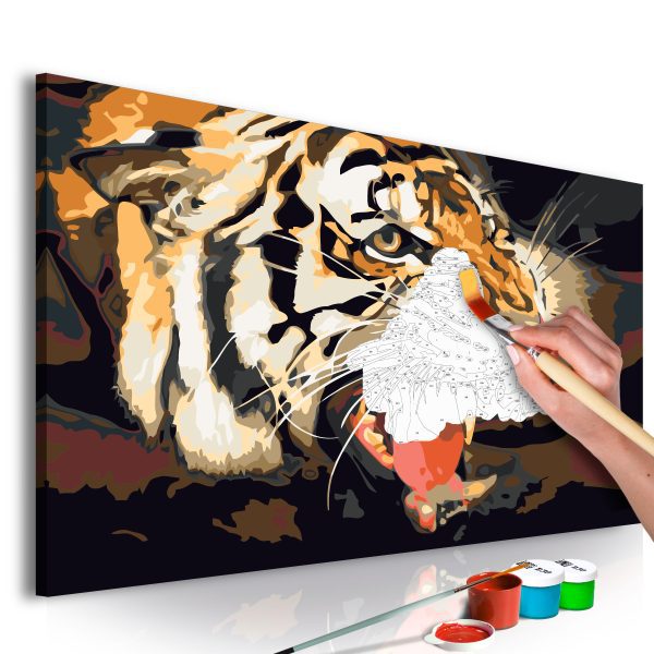 Malování podle čísel – Tiger on Shoulder Malování podle čísel – Tiger on Shoulder