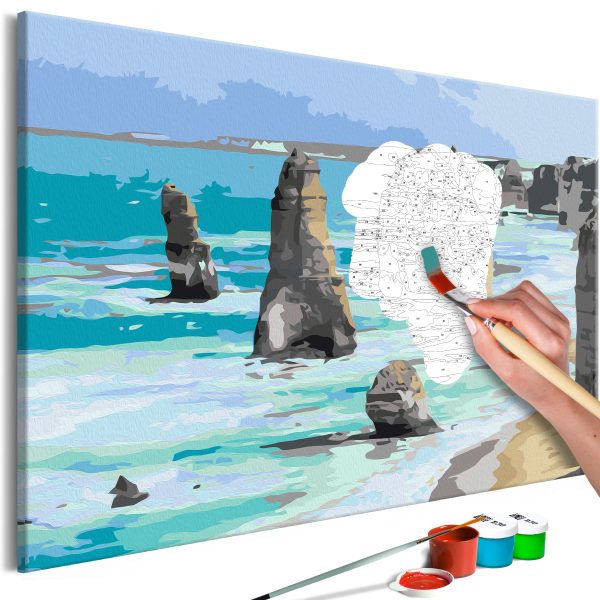 Malování podle čísel – Rocks in the Sea Malování podle čísel – Rocks in the Sea