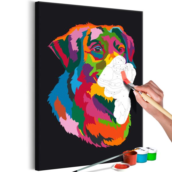 Malování podle čísel – Colourful Dog Malování podle čísel – Colourful Dog
