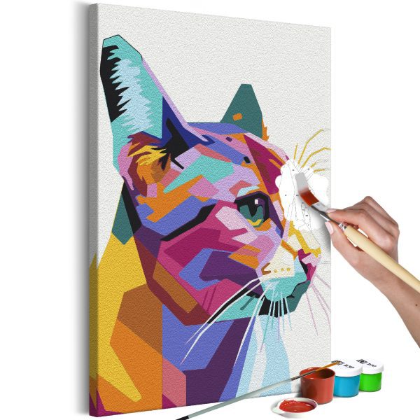 Malování podle čísel – Geometric Cat Malování podle čísel – Geometric Cat
