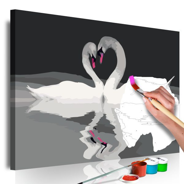 Malování podle čísel – Swan Couple Malování podle čísel – Swan Couple