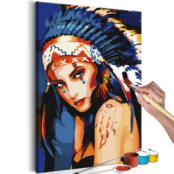 Malování podle čísel – Native American Girl Malování podle čísel – Native American Girl
