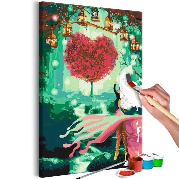 Malování podle čísel – Heart-Shaped Tree Malování podle čísel – Heart-Shaped Tree