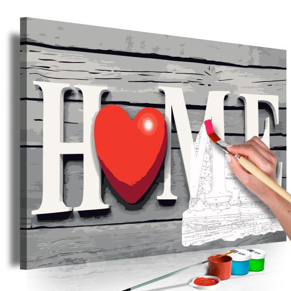 Malování podle čísel – Home with Heart Malování podle čísel – Home with Heart
