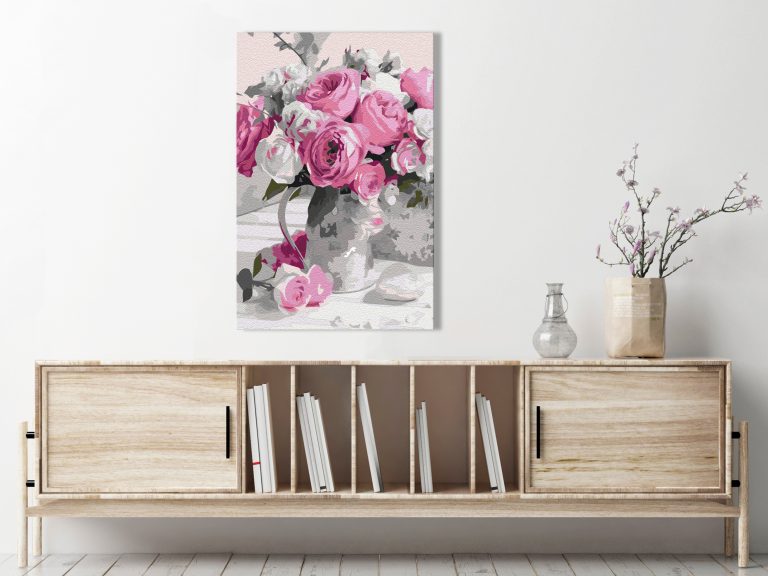Malování podle čísel – Pink Bouquet Malování podle čísel – Pink Bouquet