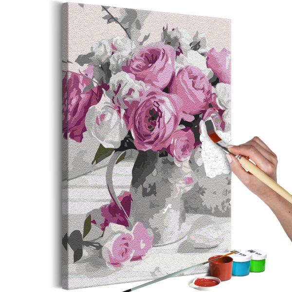 Malování podle čísel – Pink Flower and Stones Malování podle čísel – Pink Flower and Stones