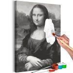 Malování podle čísel – Black and White Mona Lisa Malování podle čísel – Black and White Mona Lisa