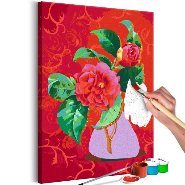 Malování podle čísel – Bouquet in a Purple Vase Malování podle čísel – Bouquet in a Purple Vase