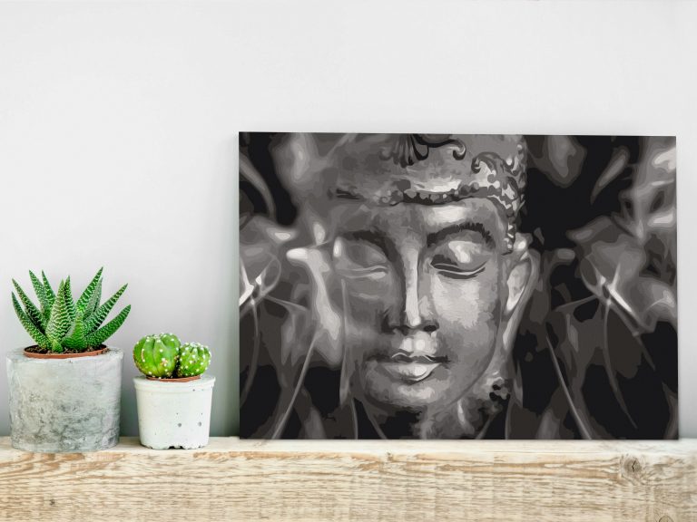 Malování podle čísel – Buddha in Black and White Malování podle čísel – Buddha in Black and White