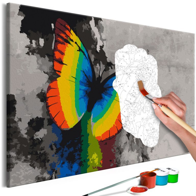 Malování podle čísel – Colourful Butterfly Malování podle čísel – Colourful Butterfly