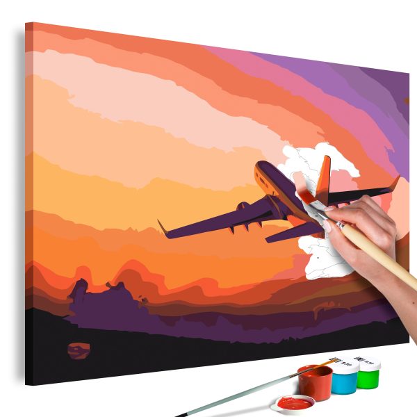 Malování podle čísel – Plane in the Sky Malování podle čísel – Plane in the Sky