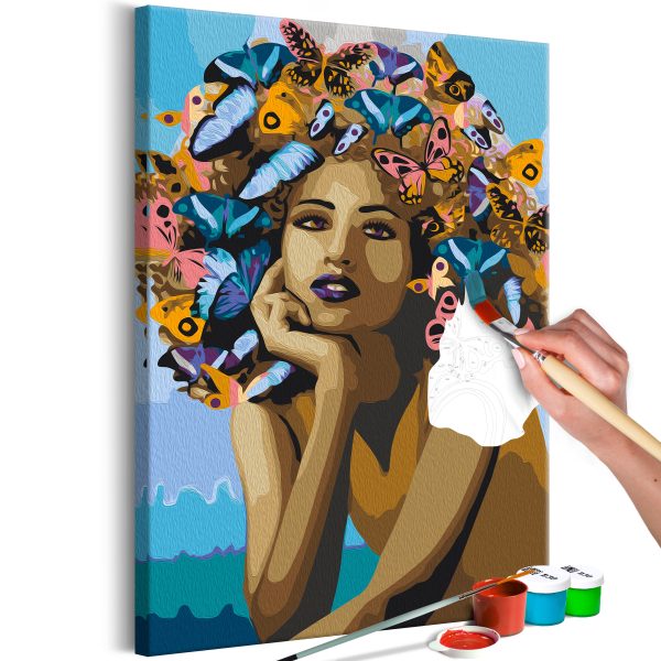 Malování podle čísel – Girl and Butterflies Malování podle čísel – Girl and Butterflies