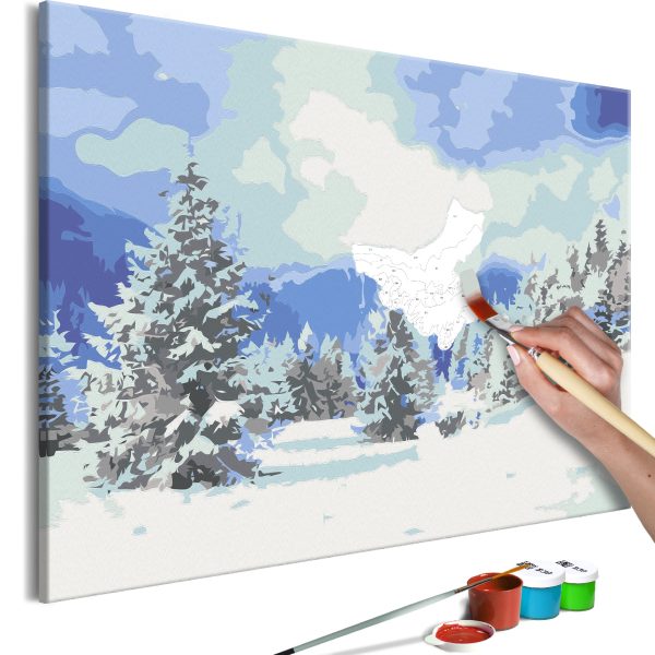 Malování podle čísel – Snow Christmas Trees Malování podle čísel – Snow Christmas Trees