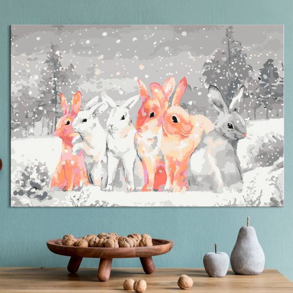 Malování podle čísel – Winter Bunnies Malování podle čísel – Winter Bunnies