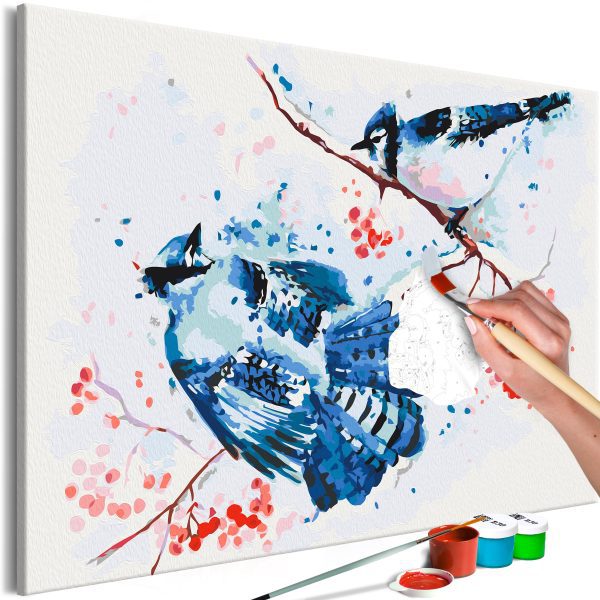 Malování podle čísel – Blue Birds Malování podle čísel – Blue Birds