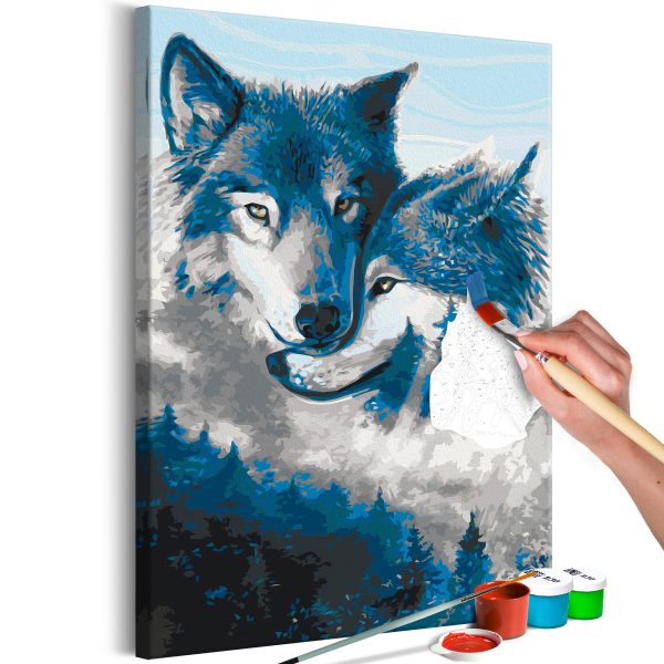 Malování podle čísel – Wolf and Forest Malování podle čísel – Wolf and Forest