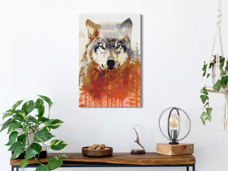 Malování podle čísel – Wolf and Forest Malování podle čísel – Wolf and Forest