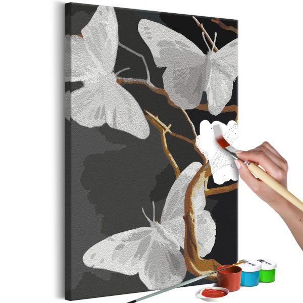 Malování podle čísel – Butterflies on a Twig Malování podle čísel – Butterflies on a Twig
