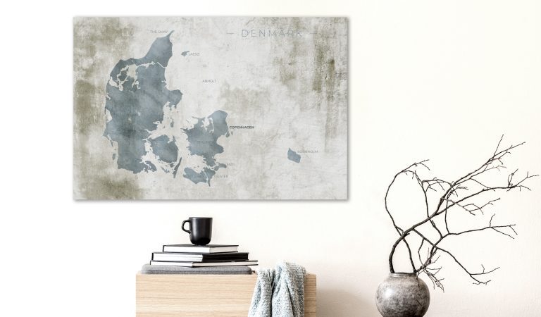 Obraz na korku – Scandinavian Blue [Cork Map] Obraz na korku – Scandinavian Blue [Cork Map]