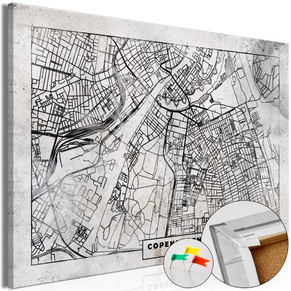 Obraz na korku – Corkboard Map in Watercolor Obraz na korku – Corkboard Map in Watercolor