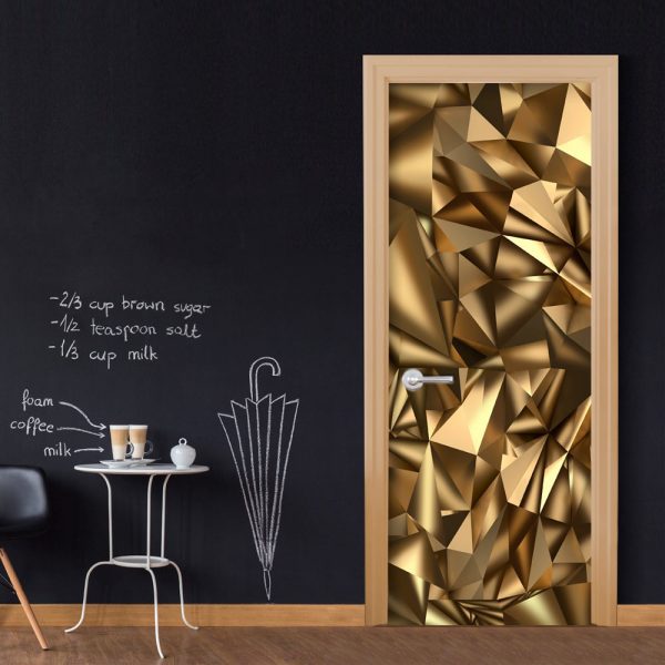 Fototapeta na dveře – Photo wallpaper – Golden Geometry I Fototapeta na dveře – Photo wallpaper – Golden Geometry I