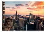 Samolepící fototapeta – New York: The skyscrapers and sunset Samolepící fototapeta – New York: The skyscrapers and sunset