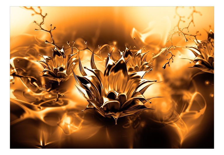 Samolepící fototapeta – Oily Flower (Orange) Samolepící fototapeta – Oily Flower (Orange)