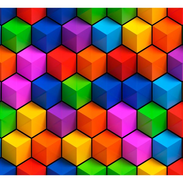 Samolepící fototapeta – Colorful Geometric Boxes Samolepící fototapeta – Colorful Geometric Boxes