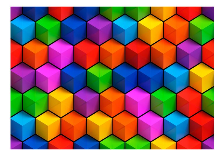 Samolepící fototapeta – Colorful Geometric Boxes Samolepící fototapeta – Colorful Geometric Boxes